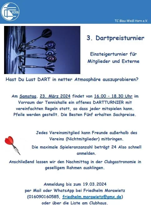 3. Dartpreisturnier
