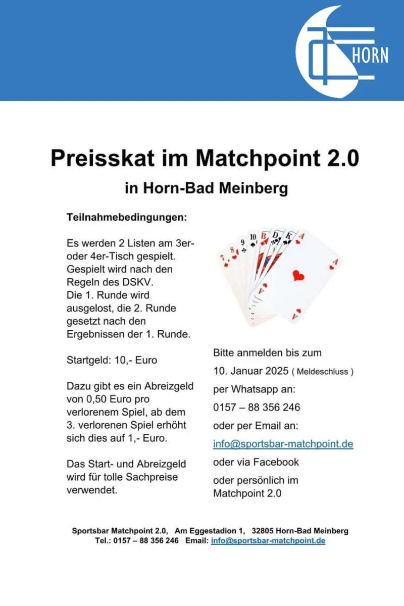 Preisskat im Matchpoint 2.0